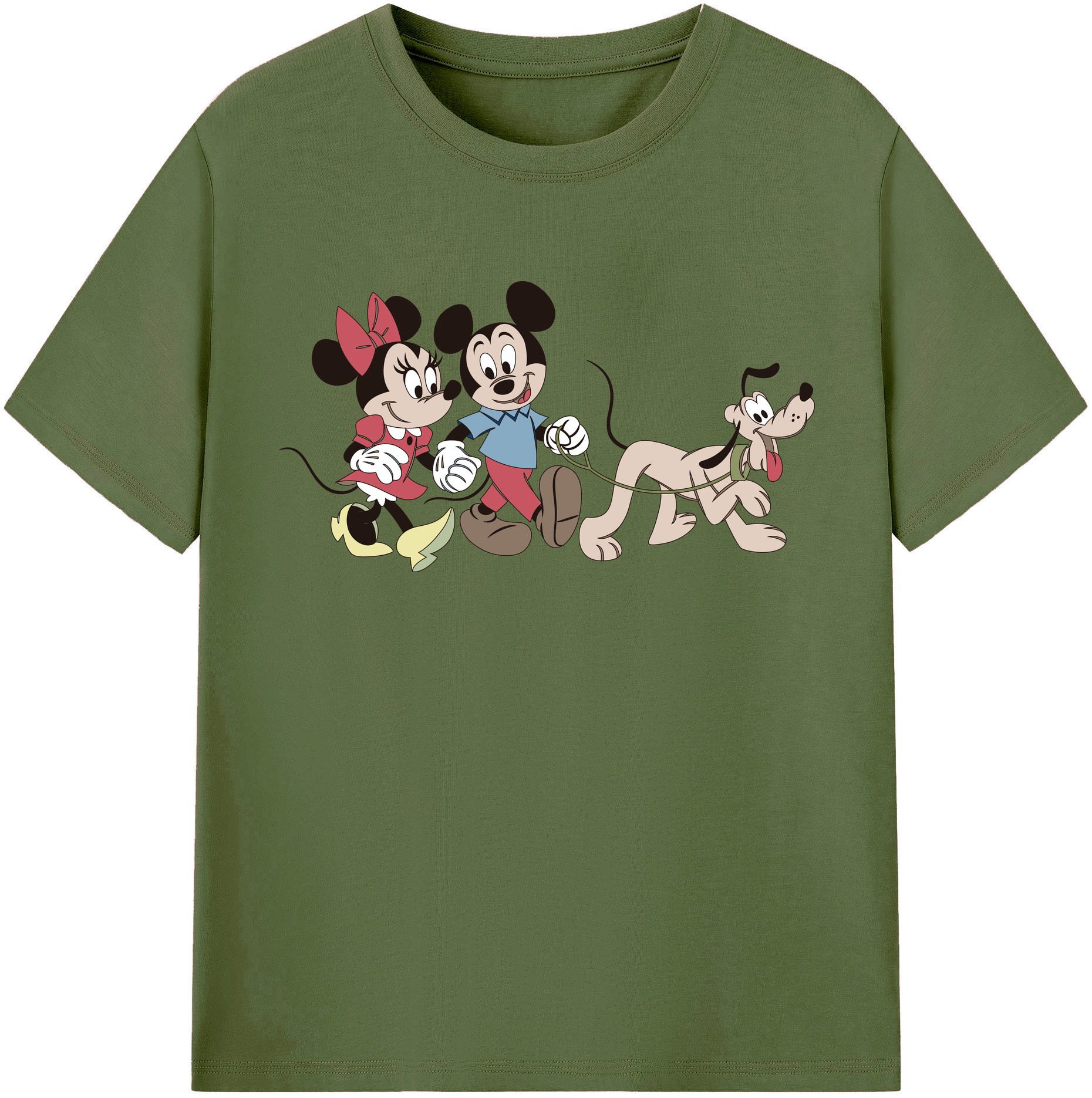 （画像用） ミッキーマウス Mickey Mouse 綿100％半袖Tシャツ（フロントプリント）